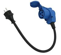 Raccord coudé CEE pour caravane, camping-car, caravane 220V + prise Schuko + câble de 50 cm 3x2,5 mm²