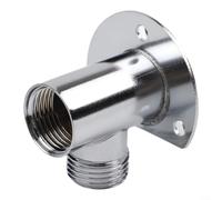 Raccord coudé de douche en laiton chromé G1/2 Ips mâle vers mâle, convertit les tuyaux encastrés pour un montage en surface pour baignoire extérieure, barre thermostatique, support de fixation robuste