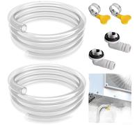 Raccord coudé de tuyau de vidange - 15 mm à 12 mm - En caoutchouc blanc - Avec collier de serrage - Pour système d'évacuation des condensats de climatisation