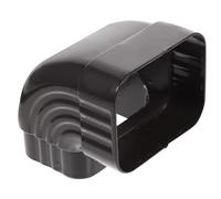 Raccord Coudé de Tuyau Noir en Alliage D'aluminium 90 Degrés | Drain Pipe et Downspout, Surface Brossée, Usage Toiture et Évacuation Extérieure, Raccord Mural