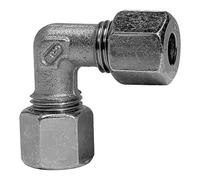 Raccord coudé - Diamètre extérieur : 6 mm - PN max. 315 bar - SW1 14 - SW2 12 - Acier galvanisé