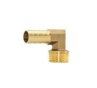Raccord coudé en laiton fileté mâle/femelle 1/2" 3/4" vers embout cannelé 14/16/19 mm, adaptateur de tuyau en cuivre, 1 unité x