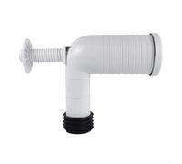 Raccord coudé en polypropylène blanc à 90 degrés avec joint multi-anneau pour maintenir l'air frais dans les environnements de salle de bain