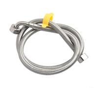 Raccord coudé flexible en acier inoxydable pour tuyau tressé dans les systèmes d'entrée d'eau chaude et froide pour la maison (100 cm)