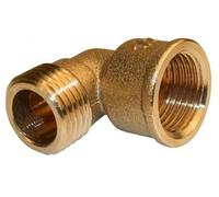 Raccord coudé laiton à visser laiton F 26 x 34 pour tube en cuivre
