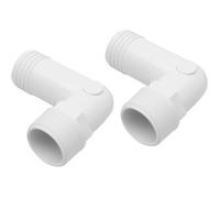 Raccord Coudé PVC 90° Pour Pompe Et Filtre Piscine, Filetage Mâle 1 1/2 MPT - Embout Cannelé 38 mm, Lot De 2