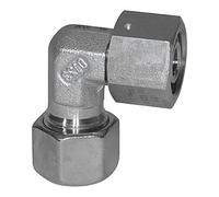Raccord coudé réglable - Cône d'étanchéité - Écrou M16 x 1,5 i - Diamètre extérieur du tube : 10 mm - PN max. 315 bar - Acier inoxydable 1.4571