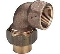 raccord coudé Viega 216962 18 mm x Rp 3/4, 90 degrés, bronze, joint conique, coudé