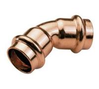 Raccord Cuivre À Sertir - Courbe 45° Femelle/Femelle Ø42 G
