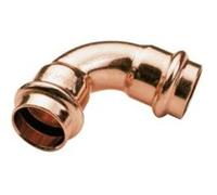 Raccord Cuivre À Sertir - Courbe 90° Femelle/Femelle Ø28 G