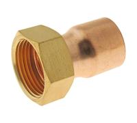 Raccord cuivre droit à souder sur tube cuivre Ø22 - sortie écrou tournant femelle 20/27 (3/4") lot de 2