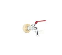 Raccord cuve eau - Laiton - S60X6 - Robinet chromé 15 mm - Compatible embout Gardena