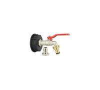 Raccord cuve eau S60X6 - Robinet ECO laiton 15 mm + Nez 20x27
