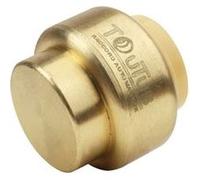 Raccord d’arrêt TOUTUB BOUTTE laiton Ø14 cuivre multicouche PEX/PER sans outil doré