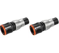Raccord d'arrosage Premium Aquastop 13 mm (1/2'') - 15 mm (5/8 Pouce) de Gardena : aquastop, résistant au gel, emballé (18253-20) (Lot de 2)