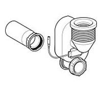Geberit raccord d'aspiration pour contrôle d'urinoir 599073000 type 500, flural et coin Aller