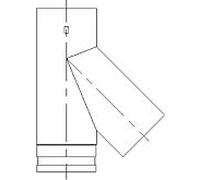 Raccord de cheminée Bertrams EWR 21SA45-140 45 degrés, 140 x 1930 mm