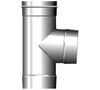 Raccord de combustion 87° avec déflecteur de condensat - simple paroi - Schraeder Future EW 180 mm