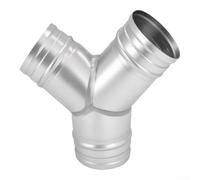 Raccord de conduit en acier inoxydable galvanisé en forme de Y pour systèmes d'extraction de fumée et de flux d'air avec réducteur coudé, disponible en tailles de 7,6 à 15,2 cm pour un usage