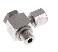 Raccord de coupe à joint tournant 6LL & G1/8'' en acier inoxydable avec filetage mâle rotatif 100 bars ISO 8434-1