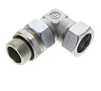Raccord de coupe coude 35L & G1-1/4'' en acier zingue avec filetage mâle 160 bar reglable ISO 8434-1