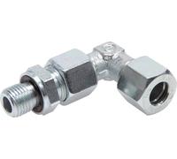 Raccord de coupe coude 38S & G1-1/2'' en acier zingue à filetage mâle 315 bar reglable ISO 8434-1