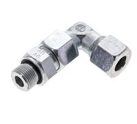 Raccord de coupe coude en acier zingue 14S et M20x1.5 avec filetage mâle 630 bar reglable ISO 8434-1
