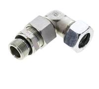 Raccord de coupe coude en acier zingue 22L & G3/4'' avec filetage mâle 160 bar reglable ISO 8434-1