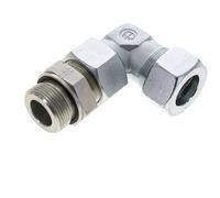 Raccord de coupe coude en acier zingue 30S & G1-1/4'' avec filetage mâle 400 bar reglable ISO 8434-1