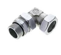 Raccord de coupe coude en acier zingue 42L & G1-1/2'' avec filetage mâle 160 bar reglable ISO 8434-1