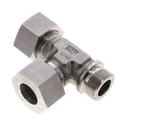 Raccord de coupe en T à angle droit 25S & G1'' en acier inoxydable avec filetage mâle 400 bar ISO 8434-1