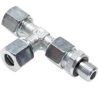 Raccord de coupe en T à angle droit 38S & M48x2 en acier zingue avec filetage mâle 315 bar reglable ISO 8434-1