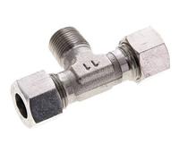 Raccord de coupe en T en acier inoxydable 12L et R3/8'' avec filetage mâle 315 bar ISO 8434-1