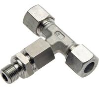 Raccord de coupe en T en acier inoxydable 12L & G3/8'' avec filetage mâle 315 bar reglable ISO 8434-1