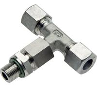 Raccord de coupe en T en acier inoxydable 20S et M27x2 avec filetage mâle 400 bar Reglable ISO 8434-1
