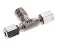Raccord de coupe en T en acier inoxydable 6L et R1/4'' avec filetage mâle 315 bar ISO 8434-1