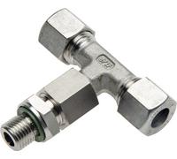 Raccord de coupe en T en acier inoxydable 8L et M12x1.5 avec filetage mâle 315 bar reglable ISO 8434-1