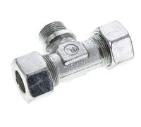 Raccord de coupe en T en acier zingue 25S & G1'' avec filetage mâle 400 bar ISO 8434-1