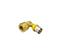 Raccord de gaz incurvé F 20mm x 1/2" pour tuyau multicouche