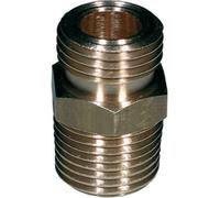 Raccord de gaz mamelon en laiton avec filetage droit/gauche 1/2M x 20/14