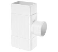 Raccord de Gouttière PVC Blanc pour Dérivation D’eau Pluviale | Finition Lisse et Solide, Adapté aux Tuyaux Ronds, Villas, Fondations, Propriétaires et Gestionnaires Immobiliers