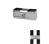 Raccord de jonction de tube avec 25 mm parallèle 2 voies | Forme de connecteur moulée de précision, manchon sécurisé à vis, quincaillerie argentée pour assemblage de point de connexion
