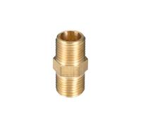Raccord de mamelon hexagonal for tuyau en laiton, adaptateur à coupleur rapide 1/8 1/4 3/8 1/2 3/4 1 mâle à mâle, connecteur de raccord hexagonal, 1 à 8 pièces(G1l8 x G1l8 8Pcs)