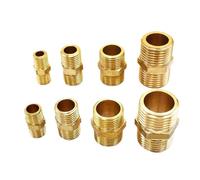 Raccord de mamelon hexagonal for tuyau en laiton, adaptateur rapide 1/8 "1/4" 3/8 "1/2" 3/4 "1" 1-1/4 "BSP, filetage mâle, connecteur d'eau, d'huile et de gaz(G3I4-G 1)