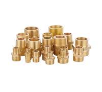 Raccord de mamelon hexagonal for tuyau en laiton, adaptateur rapide 1/8 "1/4" 3/8 "1/2" 3/4 "1" 1-1/4 "BSP, filetage mâle, connecteur d'eau, d'huile et de gaz(G 1-1I2)