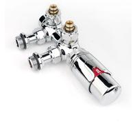 Raccord de radiateur de salle de bain - Raccordement central - Chrome