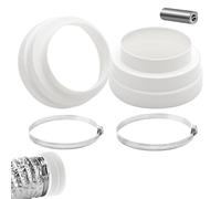Raccord de Réduction 2 pièces, 120 150 160 mm, Avec 2 Colliers de Serrage en Acier Inoxydable, Adaptateur Universel pour Réduction, pour Système de Ventilation, Conduit de Ventilation à Tube Rond