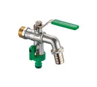 Raccord de robinet de jardin double sortie 3 à 4 pouces BSP avec raccord en laiton durable