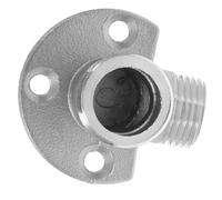 Raccord de Robinet de Salle de Bain Faucet 25mm 20mm Coude Mural | Cuivre Argenté, Fixation Murale Renforcée, Installation Apparente, pour Extérieure et Mitigeur Encastré