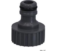 Raccord de robinet PVC-U 3/4" femelle x click mâle Gris